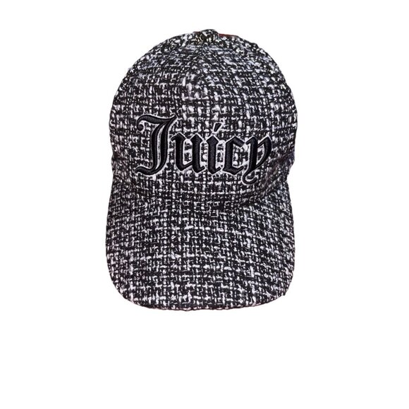 Juicy Couture Black White Baseball Cap Hat Embroidered JUICY Logo NWT Y2K Vibes - Picture 2 of 10